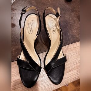 Coach Elegant Black Sandals for Women